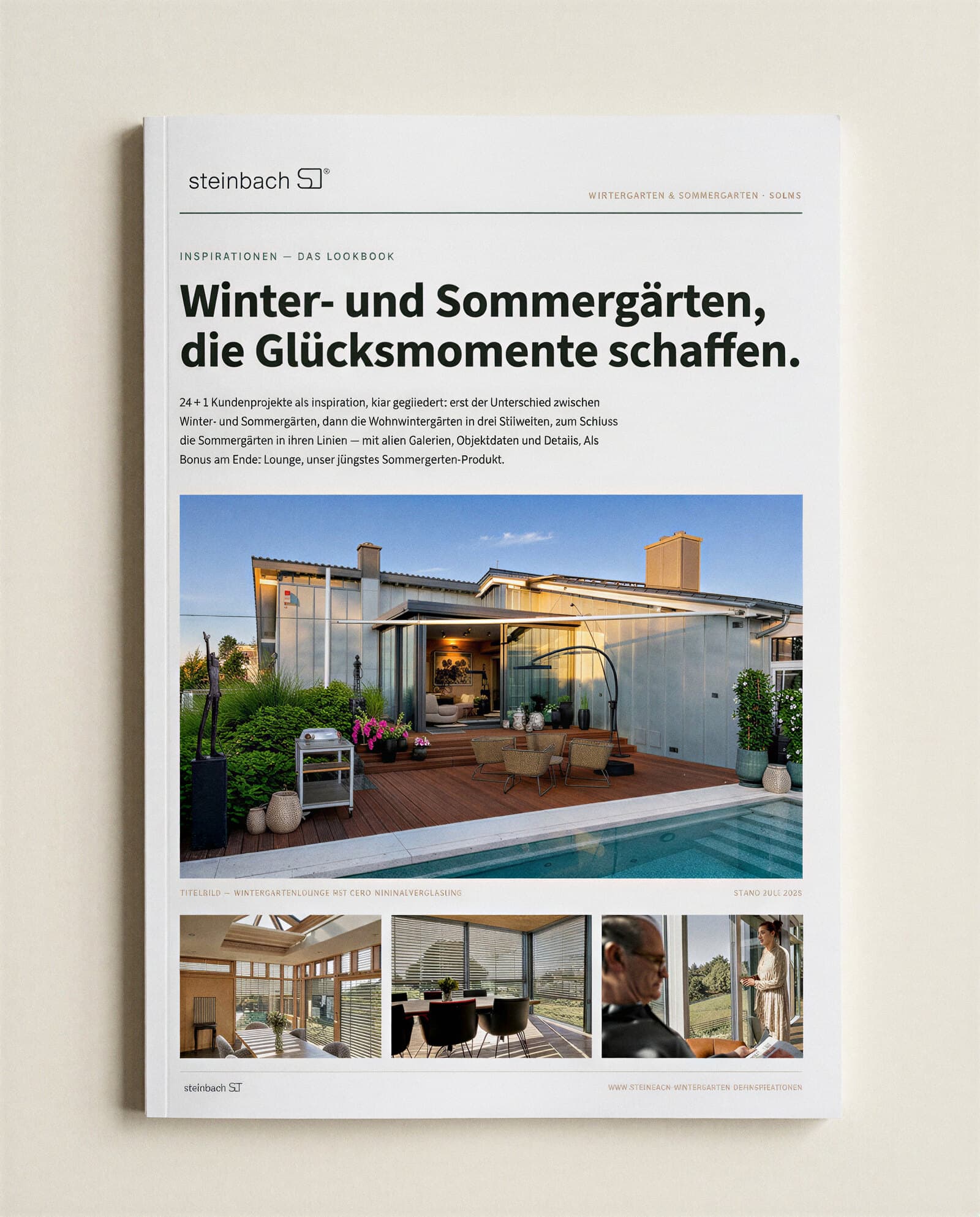 Das Steinbach-Lookbook mit 24 realisierten Winter- und Sommergärten